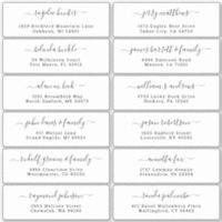 Customizable wedding guest address labels sticker