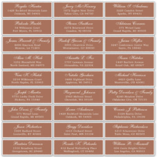 Customizable wedding guest address labels sticker