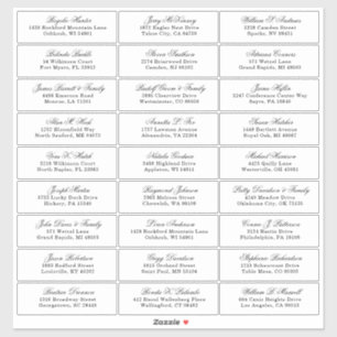 Customizable wedding guest address labels sticker
