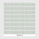 Customizable wedding guest address labels sticker<br><div class="desc">Easy to personalize,  sage green colour  names and addresses / individual wedding shipping address label stickers for guests.</div>