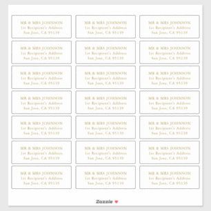 Customizable Wedding Guest Address Labels Sticker