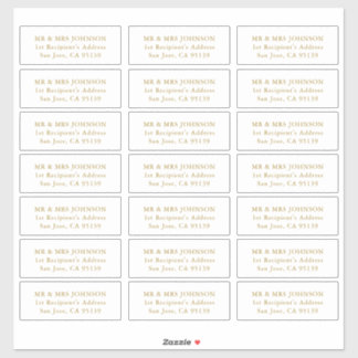 Customizable Wedding Guest Address Labels Sticker