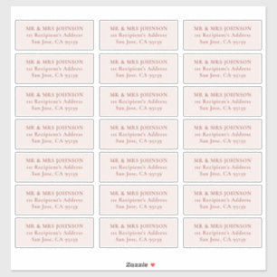 Customizable Wedding Guest Address Labels Sticker