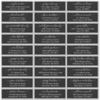 Customizable wedding guest address labels sticker