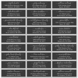 Customizable wedding guest address labels sticker