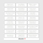 Customizable wedding guest address labels sticker<br><div class="desc">Easy to personalize,  names and addresses / individual wedding shipping address label stickers for guests.</div>