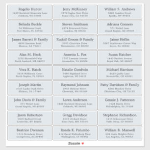 Customizable wedding guest address labels sticker