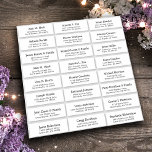 Customizable wedding guest address labels sticker<br><div class="desc">Easy to personalize,  names and addresses / individual wedding shipping address label stickers for guests.</div>