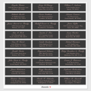 Customizable wedding guest address labels sticker