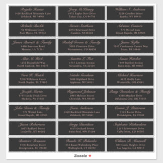 Customizable wedding guest address labels sticker