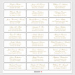 Customizable wedding guest address labels sticker<br><div class="desc">Easy to personalize,  names and addresses / individual wedding shipping address label stickers for guests.</div>