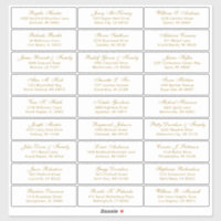 Customizable wedding guest address labels sticker