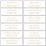 Customizable wedding guest address labels sticker<br><div class="desc">Easy to personalize,  names and addresses / individual wedding shipping address label stickers for guests.</div>