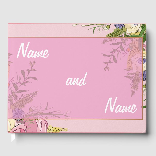 customizable wedding  guest book (Front)