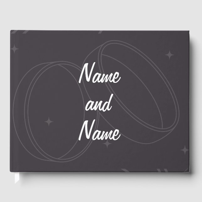 customizable wedding Guest Book (Front)