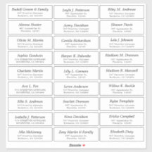 Customizable Wedding Guest lable Sticker