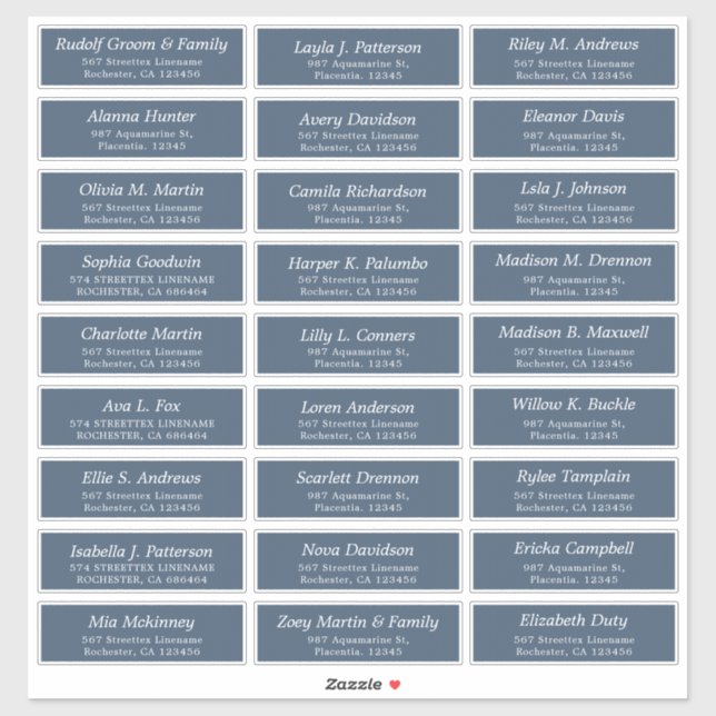 Customizable Wedding Guest lable Stickers (Sheet)