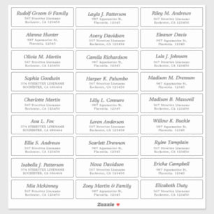 Customizable Wedding Guest lable Stickers