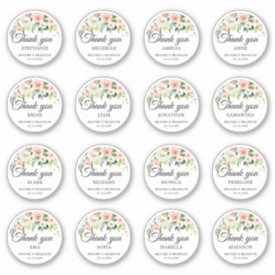 Customizable wedding guest Name Thank you