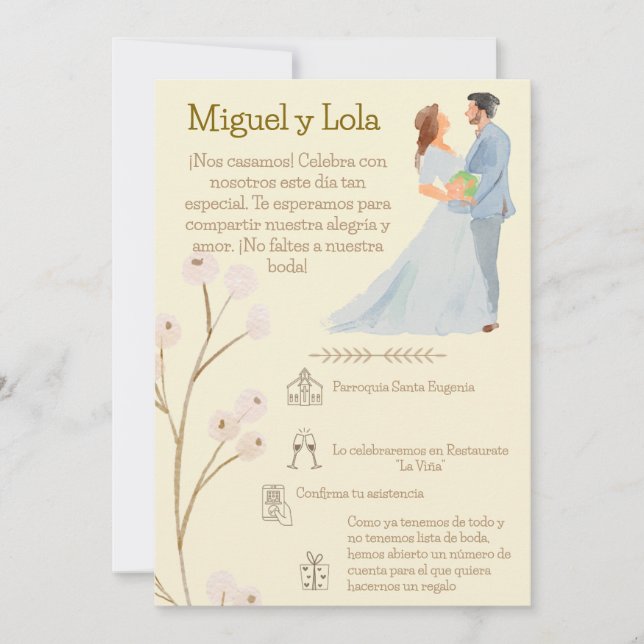 Customizable Wedding Invitation (Front)
