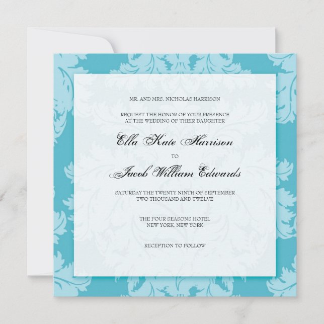 Customizable Wedding Invitation :: DAMASK (Front)