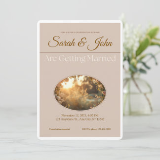 Customizable Wedding Invitation- Elegant & Simple Invitation