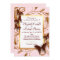 Customizable Wedding invitation pink faux gold