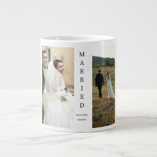 Customizable Wedding Married Photo Collage Mug