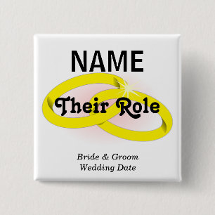 Customizable Wedding Party Button