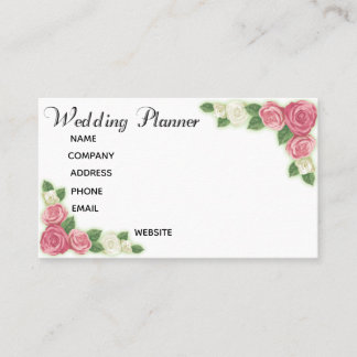 Customizable Wedding Planner business card