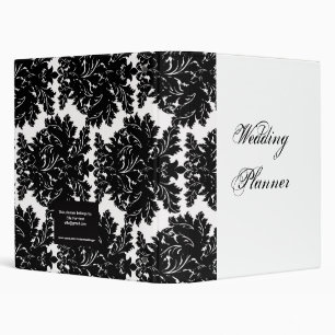 Customizable Wedding Planner Damask Binder