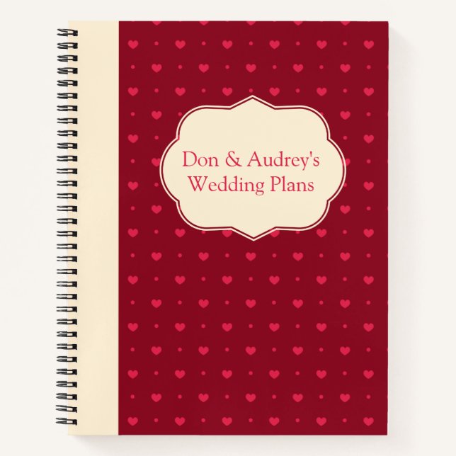 Customizable Wedding Plans Notebook (Front)