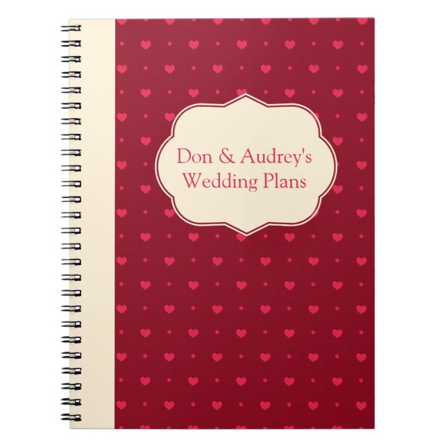 Customizable Wedding Plans Notebook (Front)
