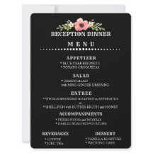 Customizable WEDDING RECEPTION MENU