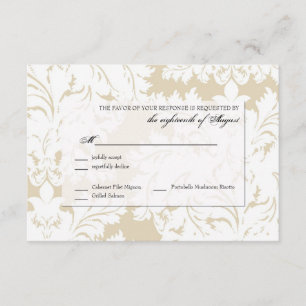 Customizable Wedding Response RSVP card