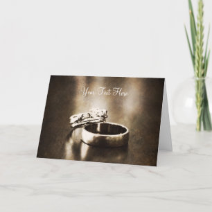 Customizable Wedding Ring Card