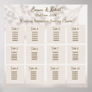 Customizable Wedding Seating Chart