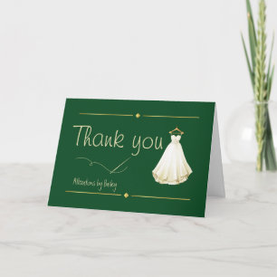 Customizable Wedding Sewing Alterations Thank You Card