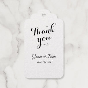 Customizable Wedding Thank You Foil Gift Tags