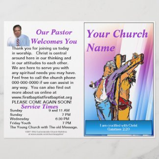 Customizable Weekly Church Bulletin (Inside Blank)