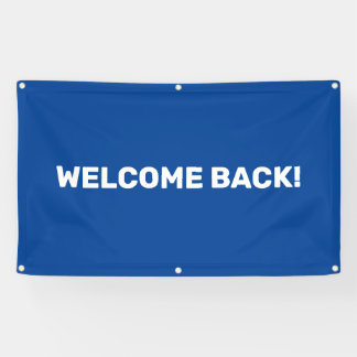Customizable Welcome Back Outdoor Banner