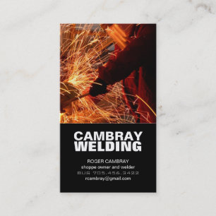 Customizable Welding Business Cards