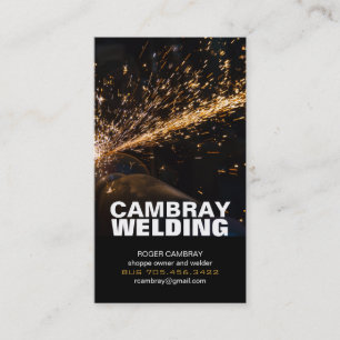 Customizable Welding Business Cards