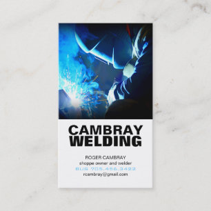 Customizable Welding Business Cards