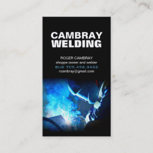 Customizable Welding Business Cards