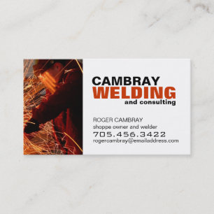 Customizable Welding Consultant Business Cards
