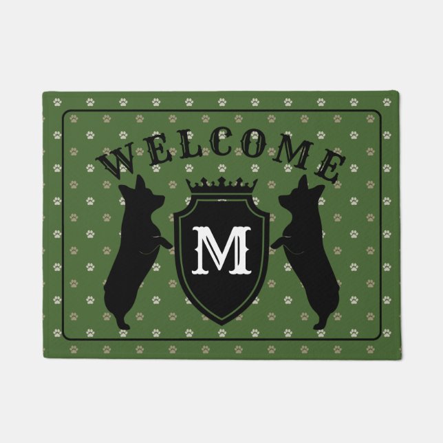 Customizable Welsh Corgi Doormat (Front)