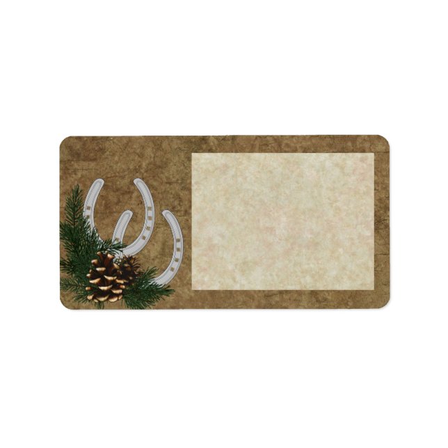 Customizable Western Address Stickers (Front)