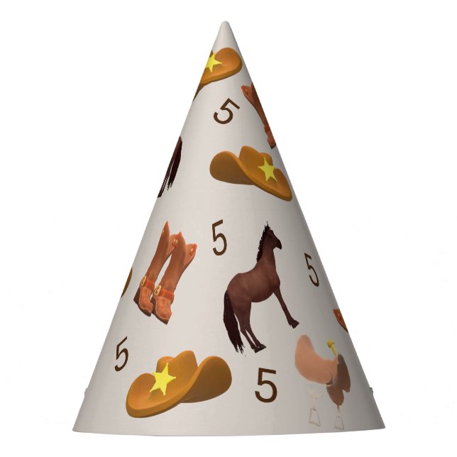 Customizable Western Themed  Party Hat (Front)