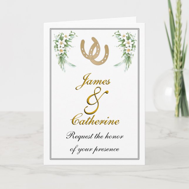 Customizable Western Wedding Cards (Front)